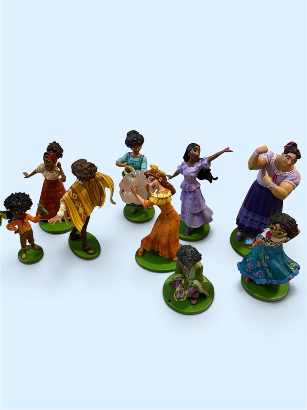 Disney Encanto Character Figure Set - Green, Purple, Orange, Blue, Yellow
